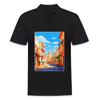 Alicante Espagne Affiche de voyage vintage Souvenir WPA - Polo Homme - noir - Devant - Kai (181cm)