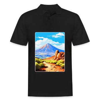 Parc national du Teide Espagne Affiche de voyage vintage - Polo Homme - noir - Devant - Kai (181cm)