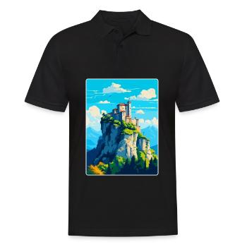 San Marino Vintage Voyage Poster Souvenir - Polo Homme - noir - Devant - Kai (181cm)