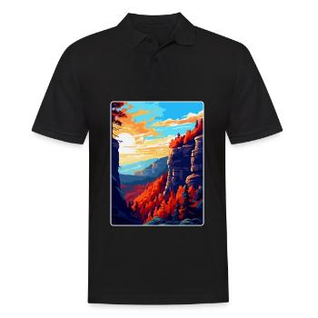 Parc national de la Suisse bohémienne République tchèque - Polo Homme - noir - Devant - Kai (181cm)