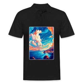 Bol Croatia Vintage Travel Poster WPA Art Souvenir - Men's Polo Shirt - black - Front - Kai (181cm)