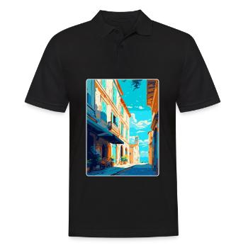 Arles France Vintage Travel Poster WPA Souvenir - Men's Polo Shirt - black - Front - Kai (181cm)