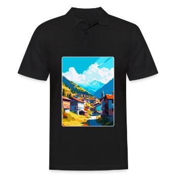 Artvin Türkei Vintage Reiseposter WPA Souvenir - Männer Poloshirt - Schwarz - Vorne - Kai (181cm)