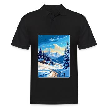 Reiteralm Autriche Affiche de voyage vintage souvenir - Polo Homme - noir - Devant - Kai (181cm)