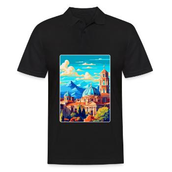 Sofia Bulgaria Vintage Travel Poster Souvenir WPA - Men's Polo Shirt - black - Front - Kai (181cm)