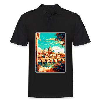 Cordoue Espagne Affiche de voyage vintage WPA Souvenir - Polo Homme - noir - Devant - Kai (181cm)