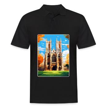 Westminster Abbey London England Uk Travel Poster - Men's Polo Shirt - black - Front - Kai (181cm)