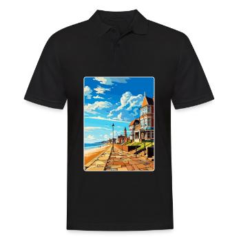 Herne Bay England Uk Vintage Travel Poster WPA Art - Men's Polo Shirt - black - Front - Kai (181cm)