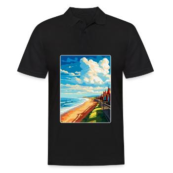 Saltburn By The Sea Angleterre Royaume-Uni Affiche de voyage WPA - Polo Homme - noir - Devant - Kai (181cm)