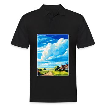 Nouvelle affiche de voyage vintage de Romney Angleterre au Royaume-Uni WPA - Polo Homme - noir - Devant - Kai (181cm)