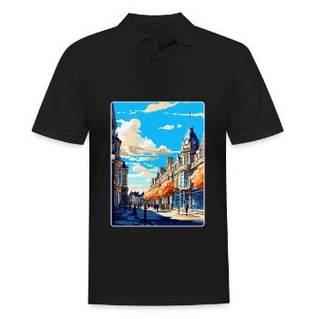 Harrogate Angleterre Royaume-Uni Affiche de voyage vintage WPA Art - Polo Homme - noir - Devant - Kai (181cm)