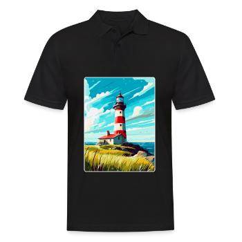 Plymouth England Uk Vintage Reiseplakat Souvenir - Männer Poloshirt - Schwarz - Vorne - Kai (181cm)