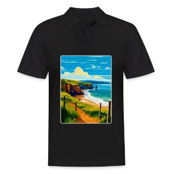 Devon West Country Vintage Voyage Poster Souvenir - Polo Homme - noir - Devant - Kai (181cm)