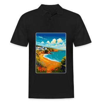 Devon West Country Vintage Voyage Poster Souvenir - Polo Homme - noir - Devant - Kai (181cm)