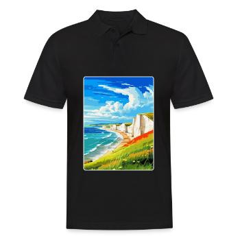 Sept sœurs Sussex Voyage Affiche Souvenir WPA - Polo Homme - noir - Devant - Kai (181cm)