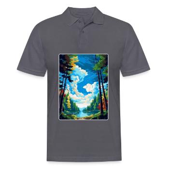 Wald Von Dean Vintage Reiseposter Souvenir WPA - Männer Poloshirt - Anthrazit - Vorne - Nico (186cm)