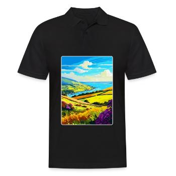 Parc national d’Exmoor Affiche de voyage Souvenir WPA - Polo Homme - noir - Devant - Kai (181cm)
