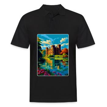 Hever Castle Angleterre Royaume-Uni Affiche de voyage Souvenir WPA - Polo Homme - noir - Devant - Kai (181cm)