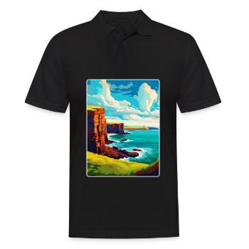 Orkneyinseln Schottland Großbritannien Reise Poster Souvenir - Männer Poloshirt - Schwarz - Vorne - Kai (181cm)