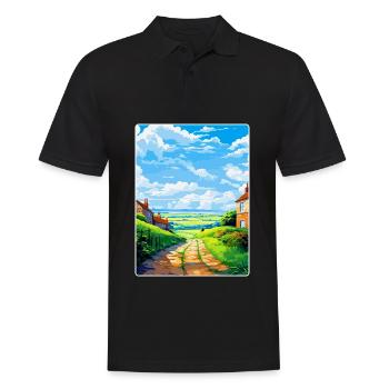 Rye England Uk Vintage Travel Poster Souvenir WPA - Men's Polo Shirt - black - Front - Kai (181cm)