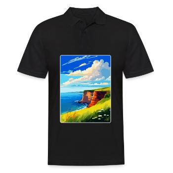 Berry Head Devon Vintage Voyage Poster Souvenir - Polo Homme - noir - Devant - Kai (181cm)