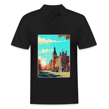 Harrogate Angleterre Royaume-Uni Affiche de voyage Souvenir WPA - Polo Homme - noir - Devant - Kai (181cm)