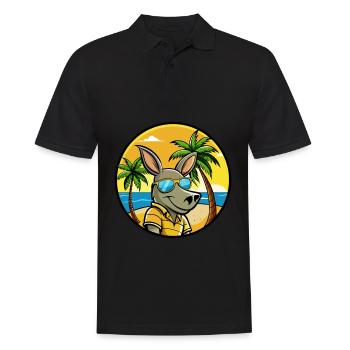 Aardvark Funny Cartoon Lunettes de soleil de plage d’été - Polo Homme - noir - Devant - Kai (181cm)