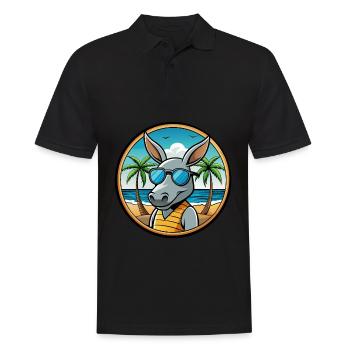 Aardvark Funny Cartoon Lunettes de soleil de plage d’été - Polo Homme - noir - Devant - Kai (181cm)