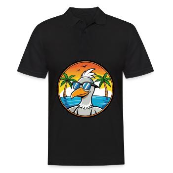 Lunettes de soleil de plage d’été de dessin animé drôle d’oie cool - Polo Homme - noir - Devant - Kai (181cm)