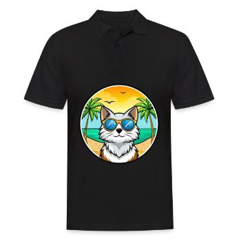 Forêt norvégienne Race Dessin animé Lunettes de soleil Plage - Polo Homme - noir - Devant - Kai (181cm)