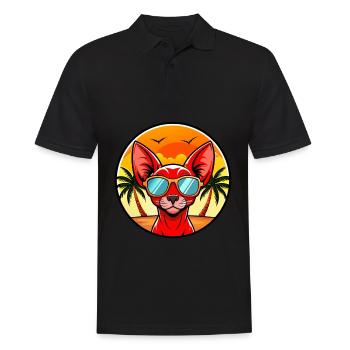 Lunettes de soleil de dessin animé Devon Rex Redon Rex Race Beach - Polo Homme - noir - Devant - Kai (181cm)