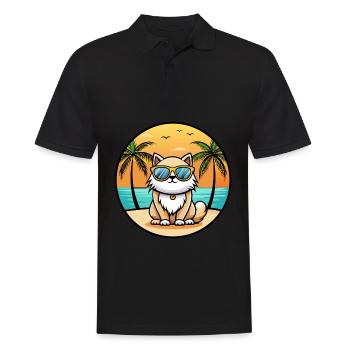 Lunettes de soleil Colorpoint Persian Cat Breed Cartoon - Polo Homme - noir - Devant - Kai (181cm)