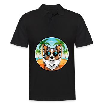 Lunettes de soleil de race de chien de berger australien - Polo Homme - noir - Devant - Kai (181cm)