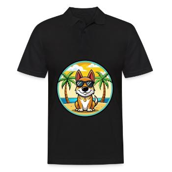 Ariegeois Chien Race Dessin Animé Lunettes de Soleil Plage - Polo Homme - noir - Devant - Kai (181cm)
