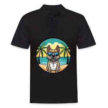 Braque Du Bourbonnais Hunderasse Cartoon Sonnenbrille - Männer Poloshirt - Schwarz - Vorne - Kai (181cm)