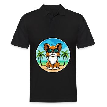 Englische Spielzeug Spaniel Hund Rasse Cartoon Sonnenbrille - Männer Poloshirt - Schwarz - Vorne - Kai (181cm)