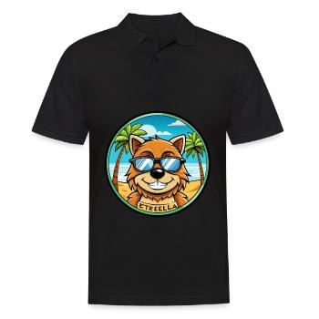 Estrela Mountain Dog Breed Cartoon Sunglass Beach - Polo Homme - noir - Devant - Kai (181cm)