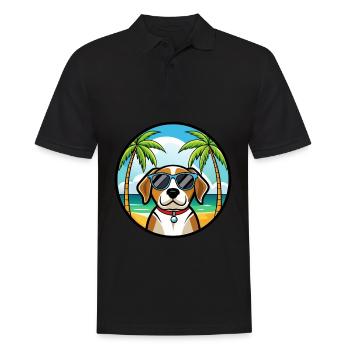Kerry Beagle Chien Race Dessin Animé Lunettes de Soleil Plage - Polo Homme - noir - Devant - Kai (181cm)