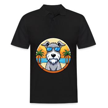 Sealyham Terrier Dog Breed Cartoon Sunglass Beach - Men's Polo Shirt - black - Front - Kai (181cm)