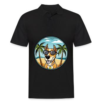Transylvanian Hound Dog Breed Cartoon Sunglasses - Men's Polo Shirt - black - Front - Kai (181cm)