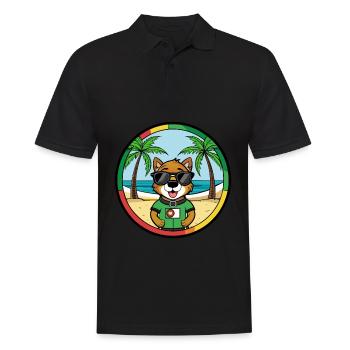 Portuguese Watchdog Breed Cartoon Sunglasses Beach - Men's Polo Shirt - black - Front - Kai (181cm)