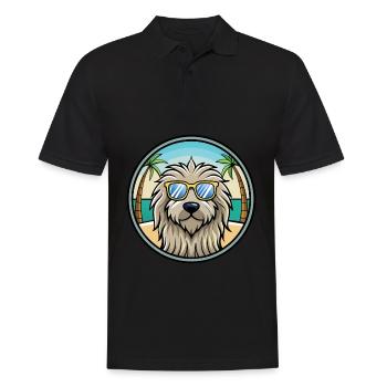 Bergamasco Dog Breed Cartoon Sunglasses Beach - Men's Polo Shirt - black - Front - Kai (181cm)