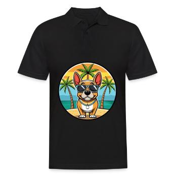Grand Anglo Francais Dog Breed Cartoon Sunglasses - Men's Polo Shirt - black - Front - Kai (181cm)