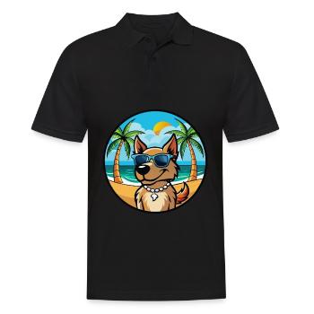 Magyar Agar Chien Race Dessin Animé Lunettes de soleil Plage - Polo Homme - noir - Devant - Kai (181cm)