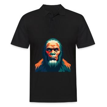 Big Foot Cartoon Figur Buntes Haustier Tier - Männer Poloshirt - Schwarz - Vorne - Kai (181cm)