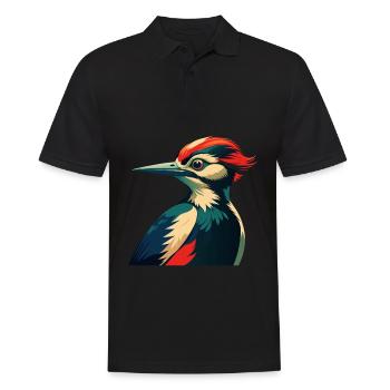 Pic Personnage De Dessin Animé Animal De Compagnie Coloré - Polo Homme - noir - Devant - Kai (181cm)