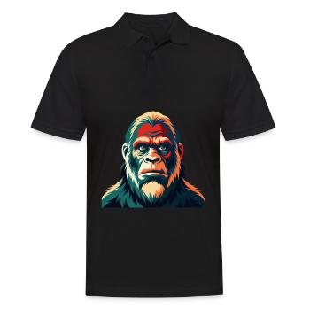 Big Foot Cartoon Figur Buntes Haustier Tier - Männer Poloshirt - Schwarz - Vorne - Kai (181cm)