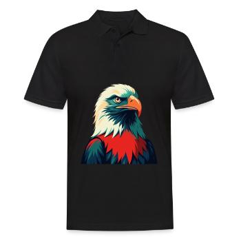Aigle Dessin Animé Personnage Animal Coloré Animal De Compagnie - Polo Homme - noir - Devant - Kai (181cm)