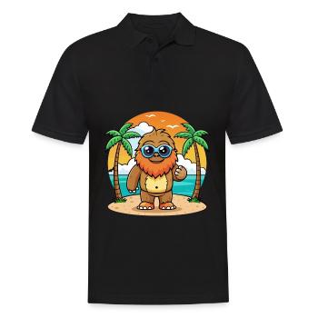 Big Foot Lustige Cartoon Sommer Strand Sonnenbrille - Männer Poloshirt - Schwarz - Vorne - Kai (181cm)