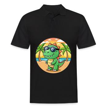 Dinosaure Funny Cartoon Lunettes de soleil de plage d’été - Polo Homme - noir - Devant - Kai (181cm)